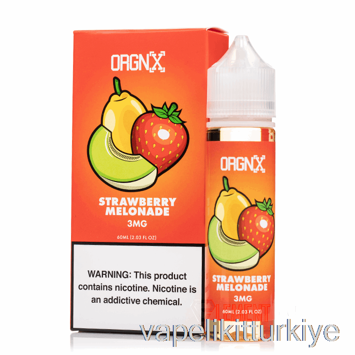 Vape Likit çilekli Kavun - Orgnx E-sıvı - 60ml 3mg